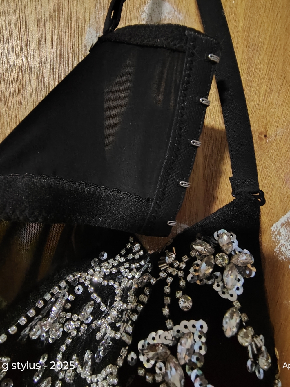😲🔥 WINDSOR- Embellished Black Sequin Bustier Top ( NWOT )  - XS - Picture 9 of 11